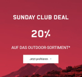 Sunday Club Deal bei Ochsner Sport – 20% Rabatt auf das Outdoor-Sortiment