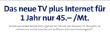 Swisscom inOne home L (Internet L, TV L und Festnetz L) 12 Monate für 45.- CHF statt 160.- CHF - 72% Rabatt