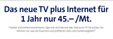 Swisscom inOne home L (Internet L, TV L und Festnetz L) 12 Monate für 45.- CHF statt 160.- CHF - 72% Rabatt