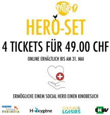 Pathé - Hero-Set: 4 Kinoeintritte + 1 Kinoeintritt für einen Social Hero