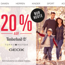 Nur heute: 20% auf Timberland, Tommy Hilfiger & Geox bei Ochsner Shoes, z.B. Timberland Premium Damen Schnürboot für CHF 199.90 statt CHF 249.90
