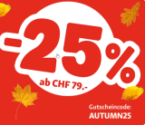 Mehr drin für den Herbst: 25% Rabatt auf alles ab CHF 79.-