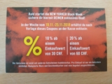 Vorankündigung Blackweek bei NewYorker 10% / 20% Rabatt auf Alles