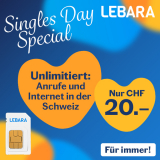 67% auf Lebara Swiss Flat - für CHF 20.-/Monat alles unlimitiert in der CH!