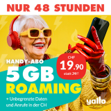 NUR FÜR 48H - yallo smart europe für CHF 19.90 mit Schweiz alles unlimitiert + 5GB Roaming