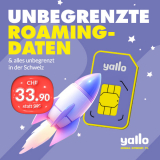 Alles unbegrenzt in CH und unlimitiertes Roaming in EU, USA und Kanada mit dem neuen yallo Top Europe Abo!