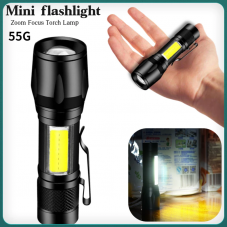 2000lm Mini LED-Taschenlampe mit Seitenlicht & Fokusfunktion bei Aliexpress für 45 Rappen für Neukunden