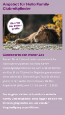 Walter Zoo (SG) Gratis Eintritt für ein Kind