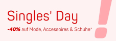 Ackermann Gutschein für 40% auf Mode, Accessoires und Schuhe zum Singles‘ Day