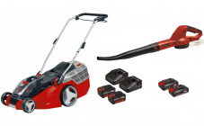 BLICK TAGESDEAL - Einhell Akku-Rasenmäher inkl. Akku-Laubbläser - Einhell CE-CM 43 Li M & GC-CL 18/1 Li