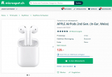 APPLE AirPods 2nd Gen. (In-Ear, Weiss) für 129 CHF