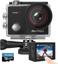AKASO EK7000 Pro 4K Action-Kamera mit 64GB microSDXC Speicherkarte