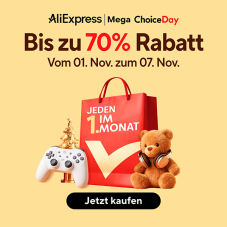 Bis zu 70% Rabatt + Gutscheincodes bei AliExpress