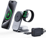 «AMEGAT Ladestation 3 in 1 Qi2-Zert», 15W Faltbares Ladegerät Kompatibel mit Magsafe, Wireless Charger