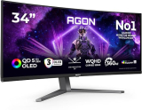 AOC Agon Pro (34″ Curved UWQHD, 360 Hz, QD-OLED, 0.03 ms, höhenverstellbar) bei Amazon