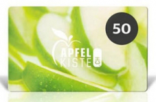 CHF 50.- Gutscheinkarte bei Apfelkiste.ch für CHF 35.-