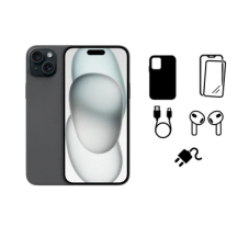 Bundle Apple iPhone 15, refurbished (Zustand: Neu) 256GB - inkl. Hülle, Folie, Kabel, Ladegrät und NEUE Airpods 4