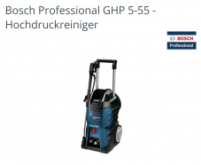 Preisfehler? Hochdruckreiniger von Bosch Professional GHP 5-55