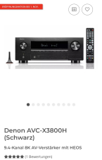 Super Preis für AV Receiver Denon AVC-X3800H (Schwarz)