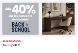 Conforama Rabattaktion: Bis zu 60% auf ausgewählte Back-to-School-Angebote