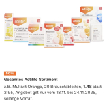 Gesamtes MIGROS Actilife-Sortiment 50% Rabatt