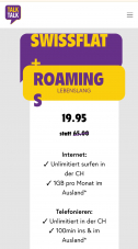 Talk Talk - Swiss Flat + Roaming S
