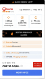 Sunrise UP Internet L + UP TV L plus 100 Fr Gutschein + 35 Fr Cashback