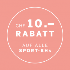 CHF 10.- Rabatt auf Sport-BH’s