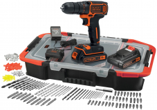 Hammer - Black&Decker 18 Li, 2 Akkus & 160-tlg. Zubehör fast zum Preis vom Bohrschrauber alleine bei Do It + Garden
