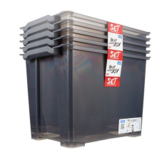 Jumbo – Rotho Evo Safe Keeping Box XL -  41.2 × 39.5 × 59 cm - 65 l -  5 Stück –  (Abholpreis)