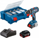 Akku-Bohrschrauber Bosch GSR 18V-28 mit 63Nm inkl. 82 tlg. Zubehörkoffer + 2 Akkus bei Jumbo 30% günstiger