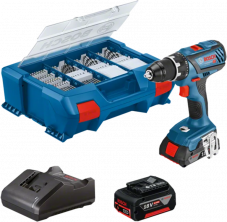 Akku-Bohrschrauber Bosch GSR 18V-28 mit 63Nm inkl. 82 tlg. Zubehörkoffer + 2 Akkus bei Jumbo 30% günstiger