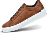 bugatti Men’s timeless trainers for a versatile, sporty and elegant look, lace-up shoes, Cognac (NACHSCHUB FÜR EINIGE GRÖSSEN)