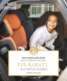 15% Rabatt auf Britax Römer Produkte bei Babywalz z.B. BRITAX RÖMER PREMIUM KIDFIX i-SIZE Kindersitz golden cognac