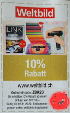 10% ab 50 CHF bei Weltbild