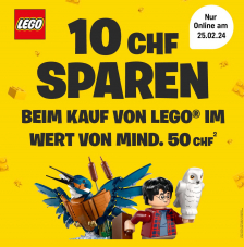 Smyth Toys Lego Aktion - 10 CHF Rabatt ab Einkauf von mindestens 50 CHF