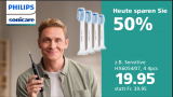 50% Rabatt auf alle Philips-Ersatzbürsten