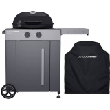 OUTDOORCHEF Arosa 570 G Gasgrill + Abdeckhaube Arosa (Schwarz, Grau) zum BESTPREIS