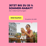 Sommerangebot: -25% Rabatt bei Aufenthalten ab 2 Nächten