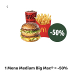 Menu Medium Big Mac® = -50%