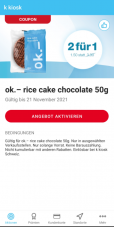 ok. Rice Cake Chocolate 50g 2für1 in der k kiosk app