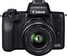 Canon EOS M50 Kit mit EF-M 15-45mm IS STM, SB-130 Bag Black und 16GB SD-Karte bei melectronics