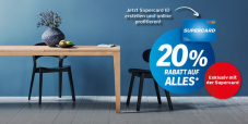 Livique & Lumimart: 20% Rabatt auf fast Alles mit der Supercard (exkl. Leuchtmittel, bereits reduzierte Artikel, nur noch heute)