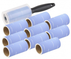 10er-Set: Fusselrolle mit Griff und 9 Ersatz-Rollen, 600 Blatt, 84m bei Pearl