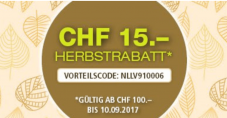 CHF 15.- Franken Rabatt bei Lehner Versand