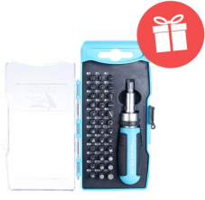 „Gratis“ 38tlg. Schraubenzieher-Set mit Ratsche