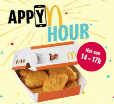 9 Chicken McNuggets bei McDonald’s heute von 14 bis 17 Uhr für CHF 3.90