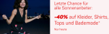 40% Rabattaktion bei Ackermann auf Kleider, Shirts, Tops und Bademode