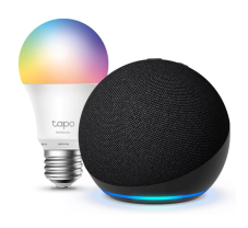 AMAZON Echo Dot 5. Generation + Tapo L530EA Smart Bulb (E27) bei Amazon in Aktion (Prime-Mitglieder)