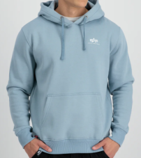 Alpha Industries Basic Zip Kapuzenpullover in Blau/Grau oder Grau bei Lounge by Zalando